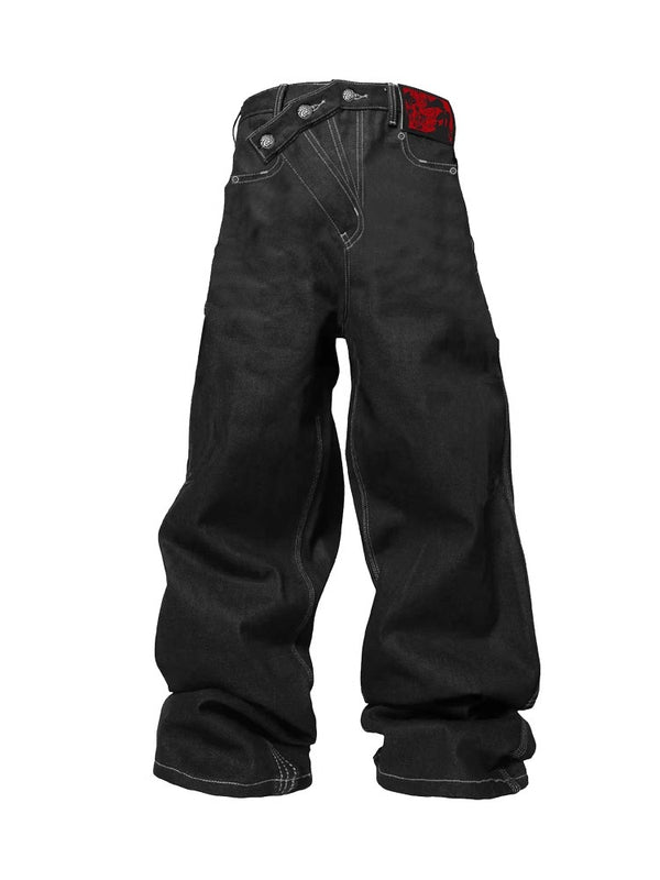 PAIKI three breasted original cow 13OZ denim jeans baggy