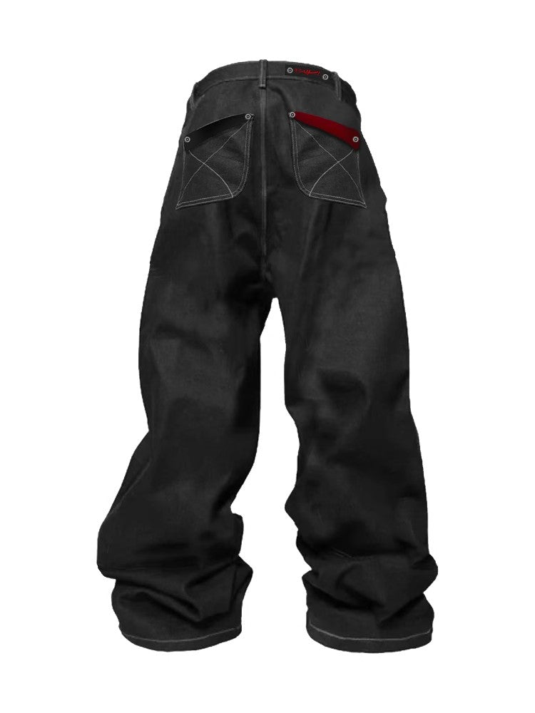 PAIKI three breasted original cow 13OZ denim jeans baggy