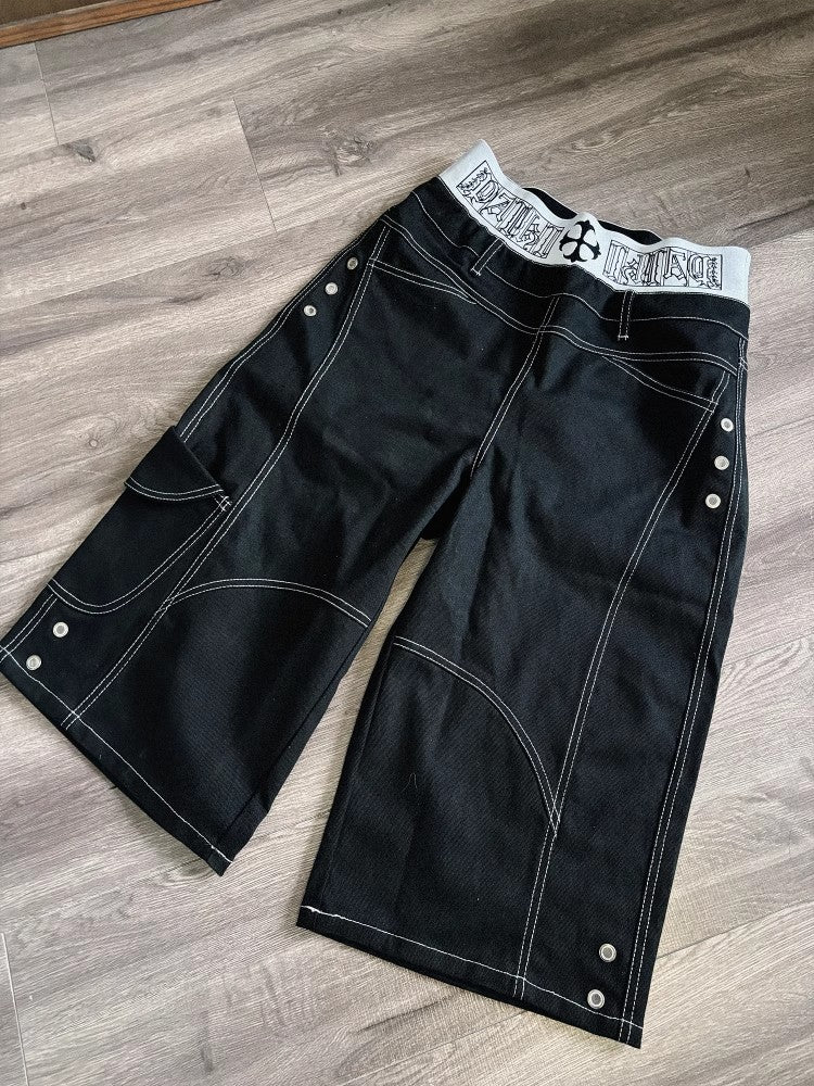 PAIKI Boxing Deconstruction Bright Thread Multi Pocket Pants