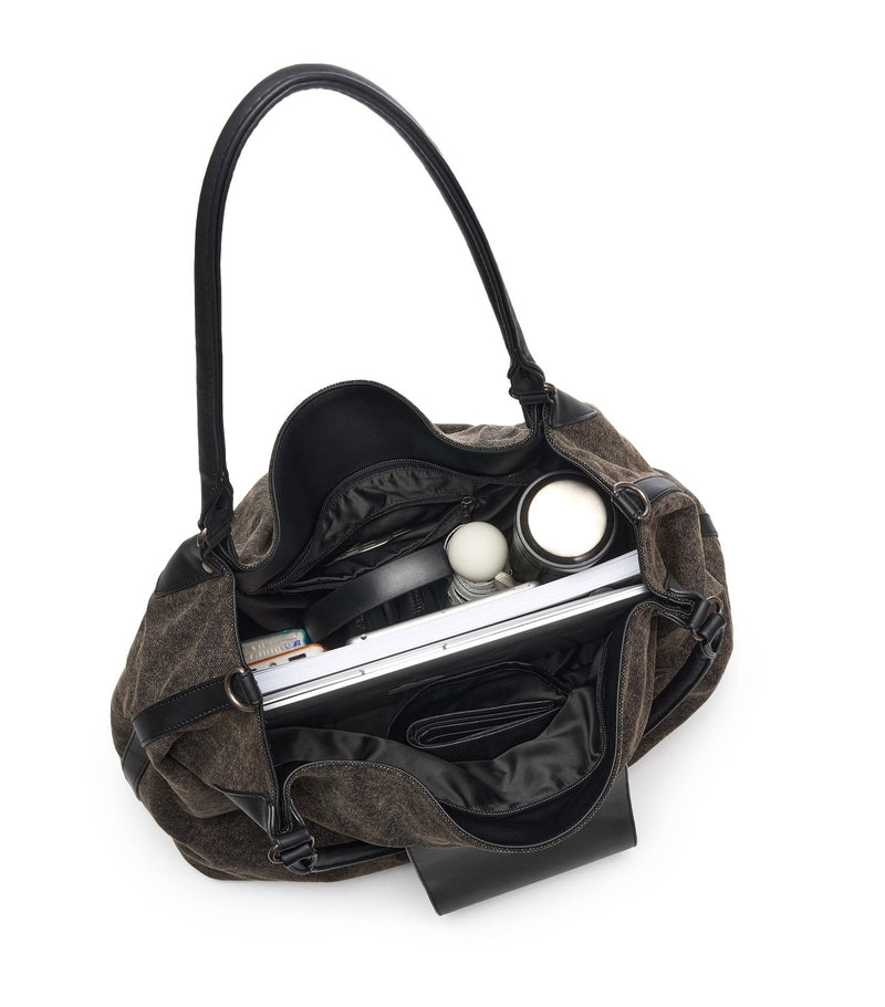 Kuroda Moss Rock Brown Used Canvas Tote Bag Crossbody Bag