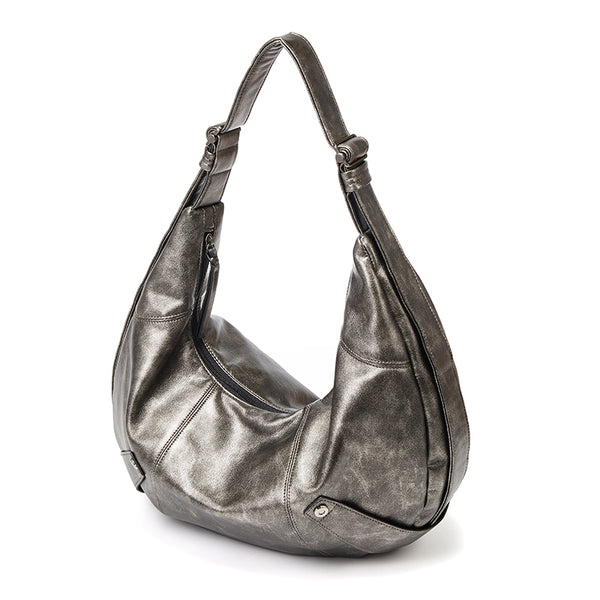 Kuroda old metal baseball dumpling bag, large capacity crossbody bag