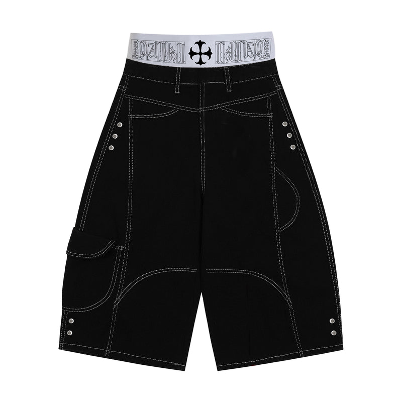 PAIKI Boxing Deconstruction Bright Thread Multi Pocket Pants