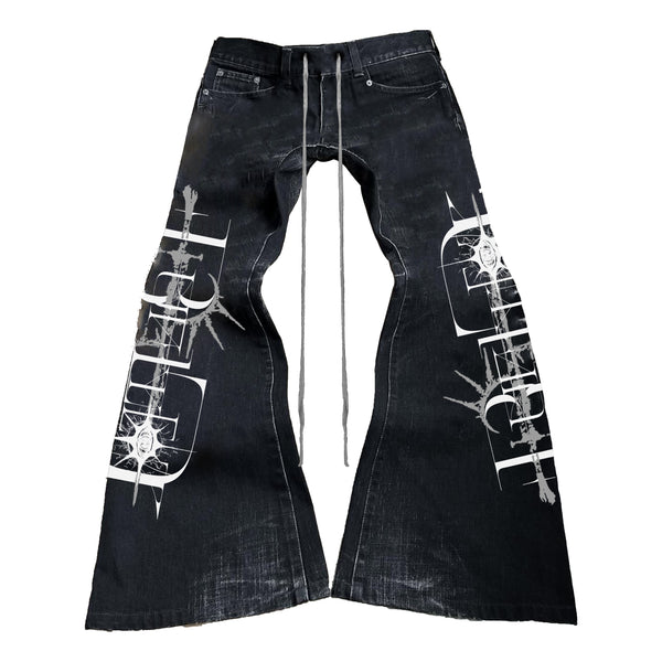 PAIKI denim micro horn subculture long pants for men