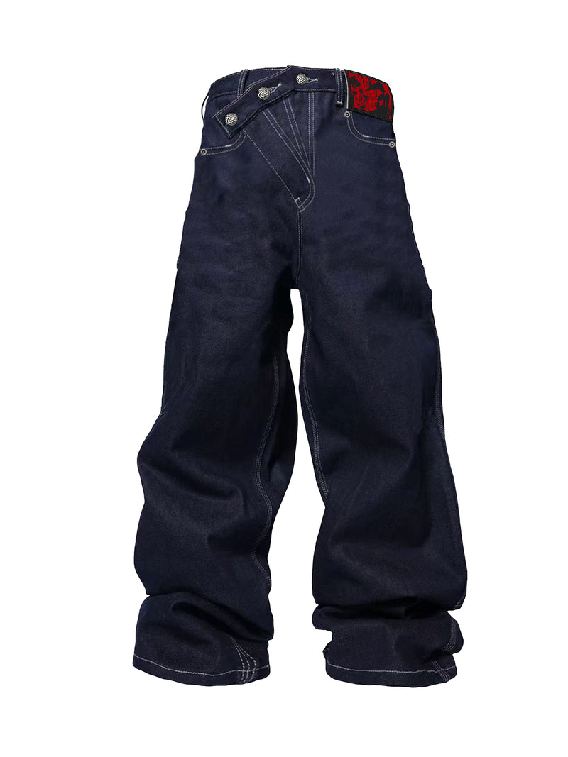 PAIKI three breasted original cow 13OZ denim jeans baggy