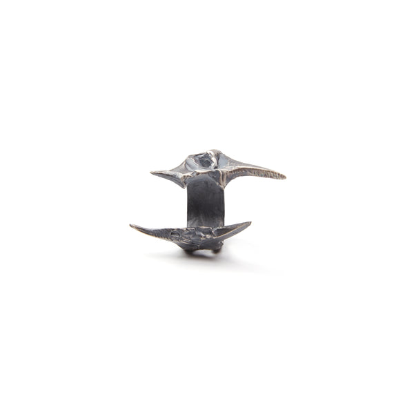 Ree hand polished irregular hollow 925 sterling silver ring