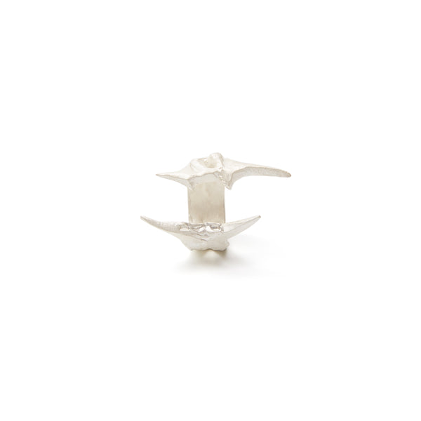 Ree hand polished irregular hollow 925 sterling silver ring